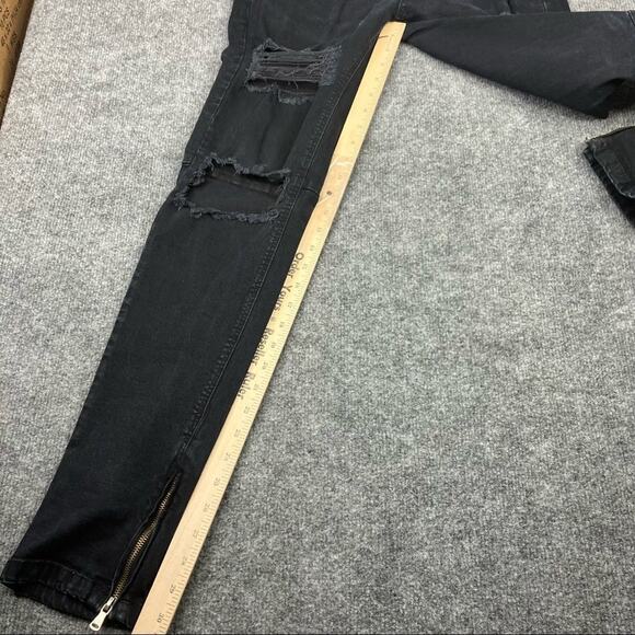 Hyper Denim Jeans Women's Size 30 Slim Fit Distressed Black Gray Wash Pants - Picture 2 of 10